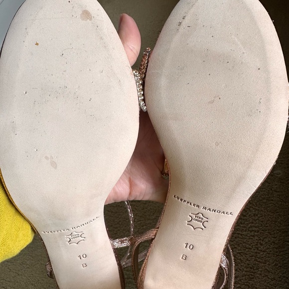 NEW LOEFFLER RANDALL SHAY ROSE GOLD SANDALS - Picture 3 of 6